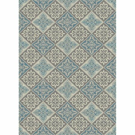 MAYBERRY RUG 5 ft. 3 in. x 7 ft. 3 in. Galleria Savannah Area Rug, Gray GAL7075 5X8